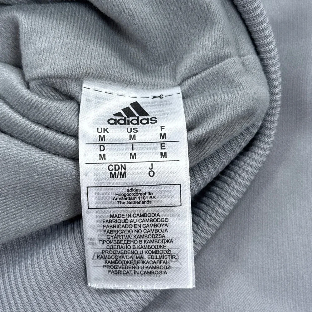 Adidas NHL Columbus Blue Jackets Mens Jacket Medium Gray Bomber Full Zip